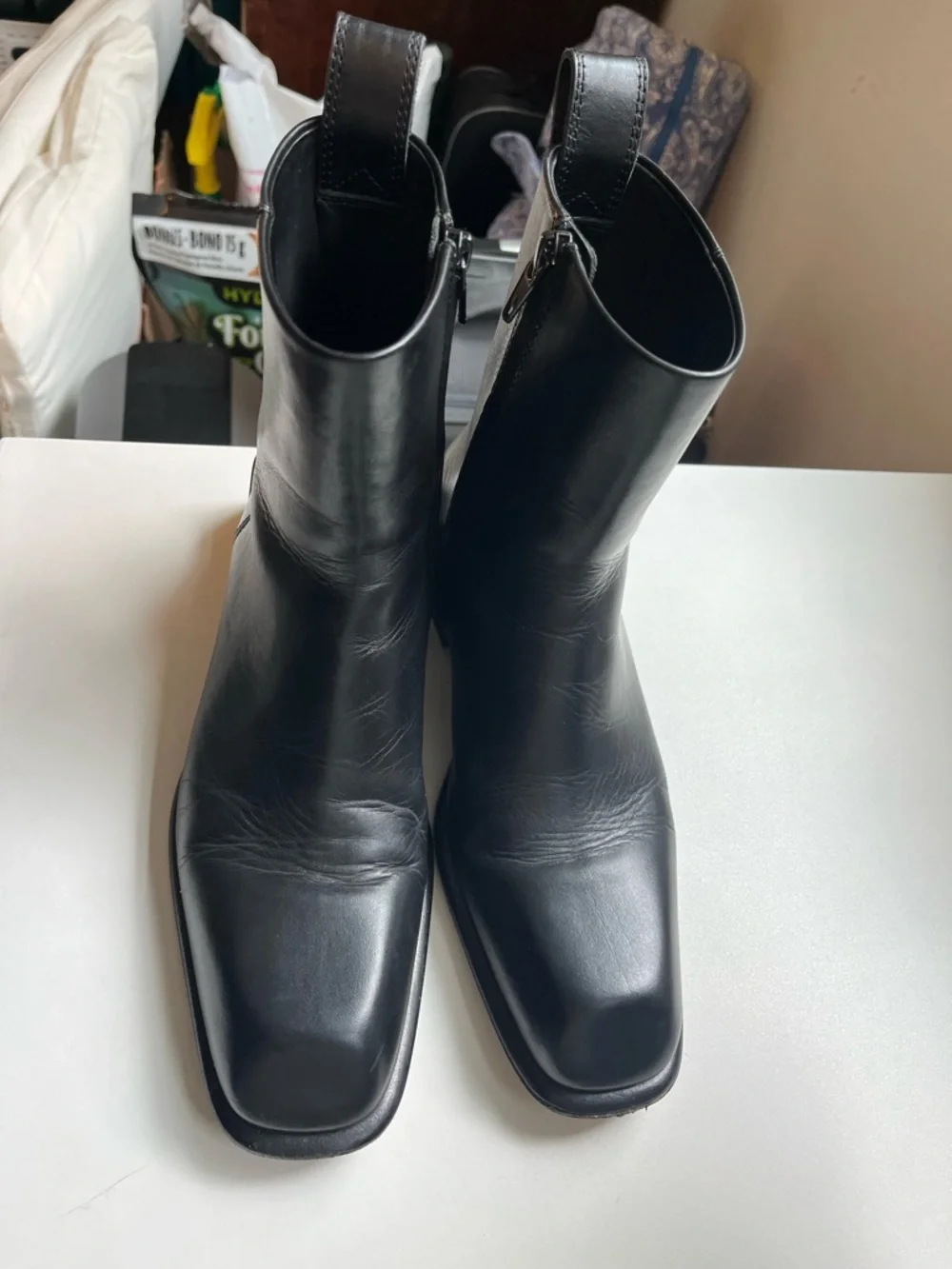 Alexander Wang Black Leather Women's Ankle Boots - Picture 6 of 12